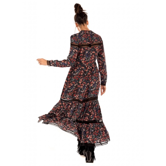 Superdry Skylar Maxi Dress-Floral Cut Out Lace Trim - Picture 3 of 14